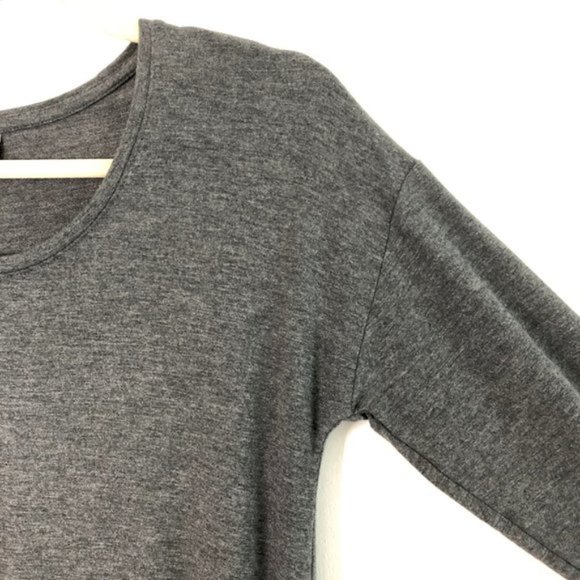 NWT A New Day Soft Side Tie Hem Long Sleeve Top Dark Heather Grey Size Small - Picture 8 of 16